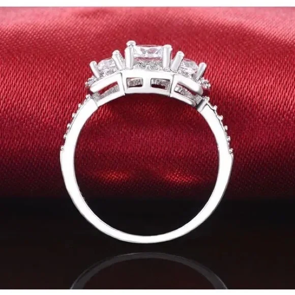 Charm-full Three Stones Engagement Ring - Picture 5 of 5